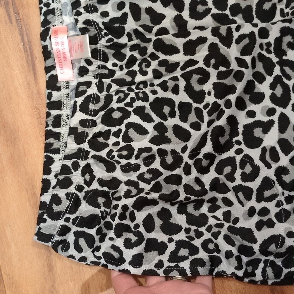 Christian Siriano NWT Gray and Black animal print Pajama sleepwear joggers set - Picture 6 of 8